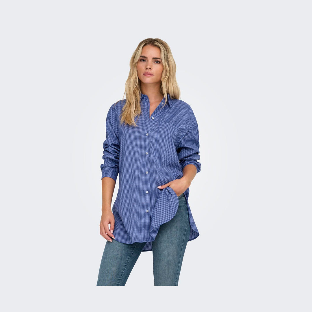 ONLY - SKJORTE - MAGGIE 15344363 - AMPARO BLUE