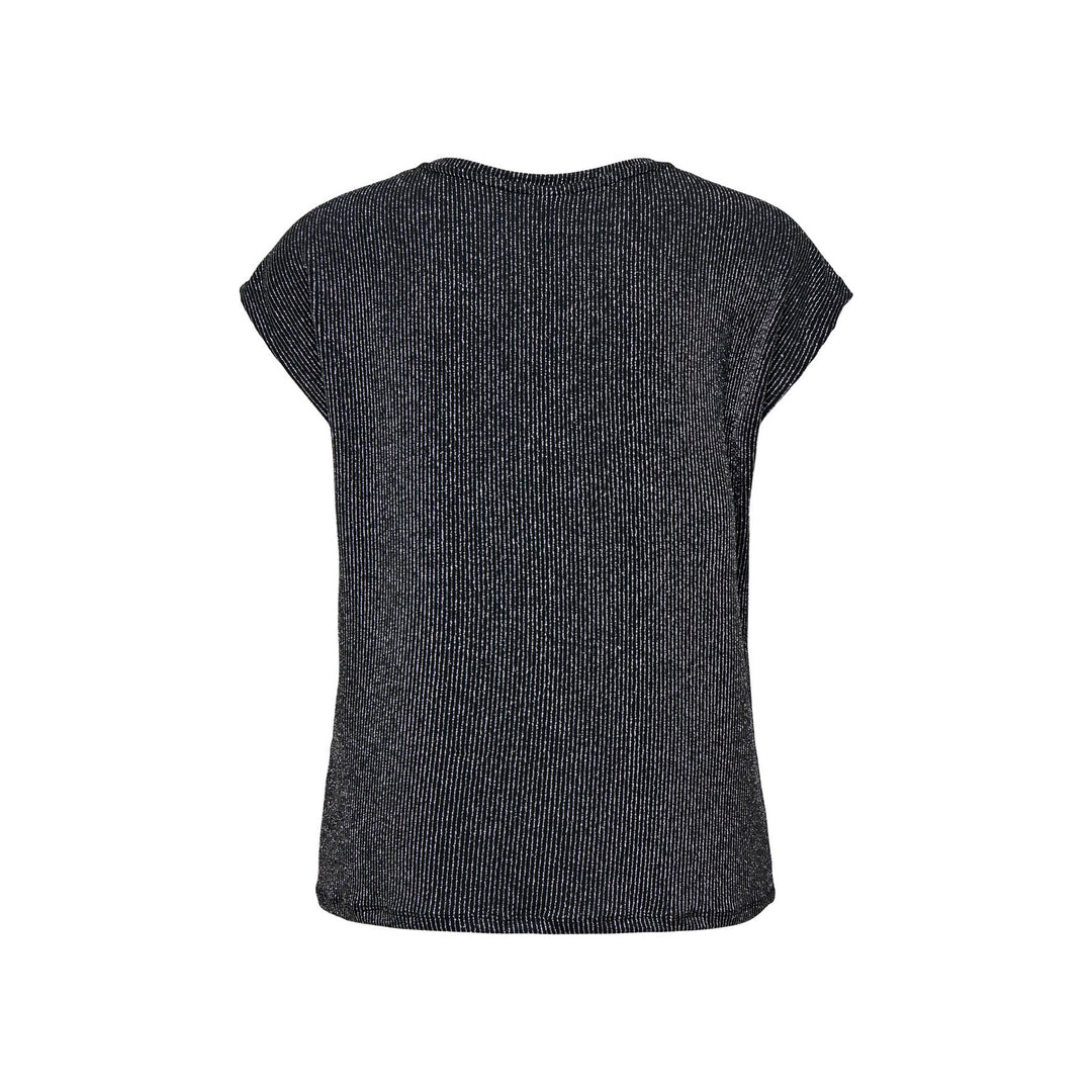ONLY - TOP - CAROL 15360960 - BLACK/SILVER GLITTER