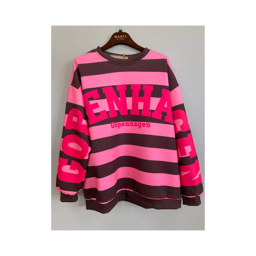 MARTA DU CHATEAU - SWEATSHIRT - NERINA 22659S - MORO/PINK
