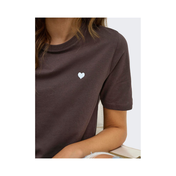 ONLY - T-SHIRT - HAPPY 15370117 - COFFEE BEAN