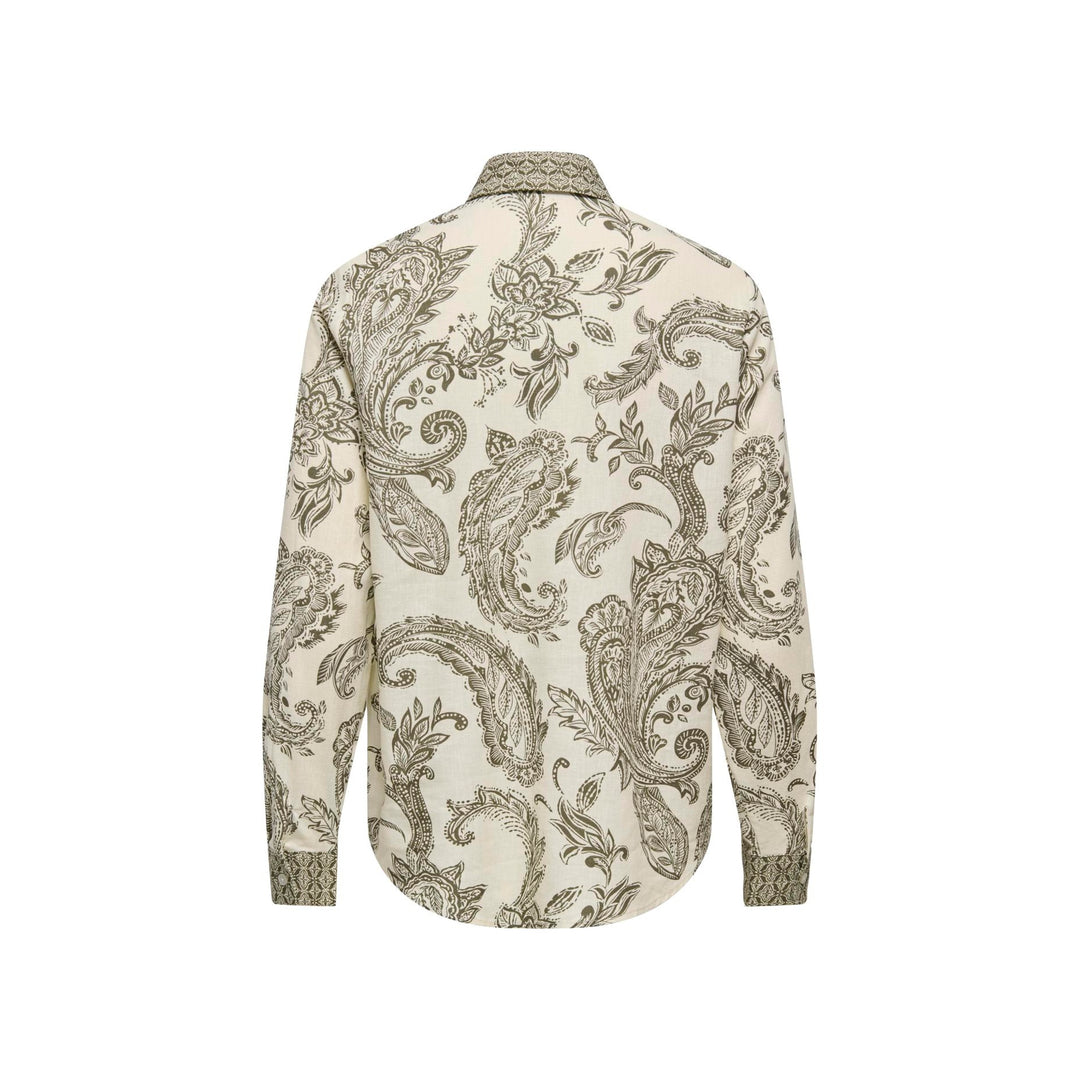 ONLY - SKJORTE - LEYA 15373648 - IVY GREEN/PAISLEY BORDER
