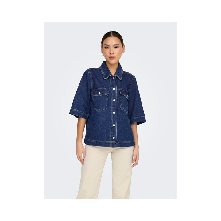 ONLY - DENIMSKJORTE - BELLE 15347084 - DARK BLUE DENIM