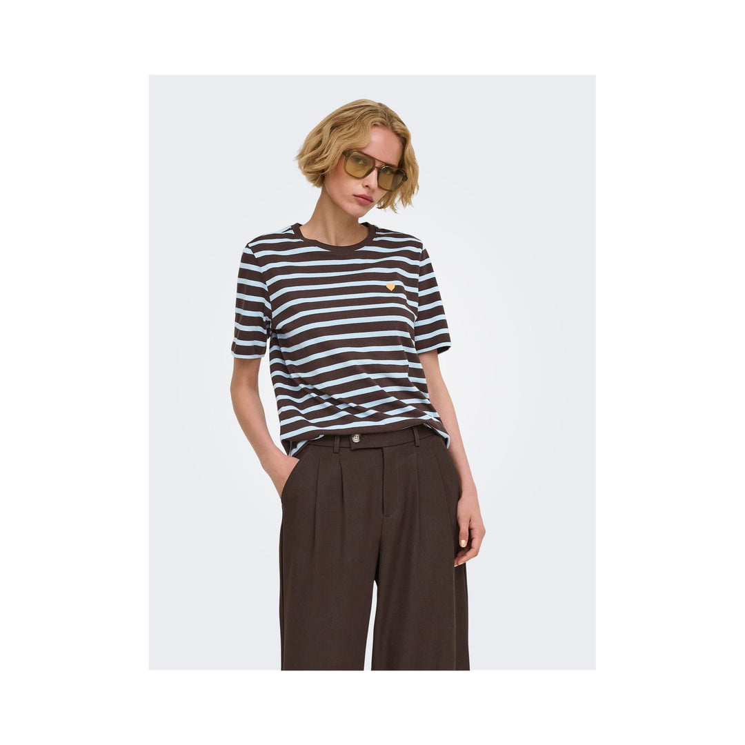 ONLY - T-SHIRT - HAPPY 15370117 - COFFEE BEAN