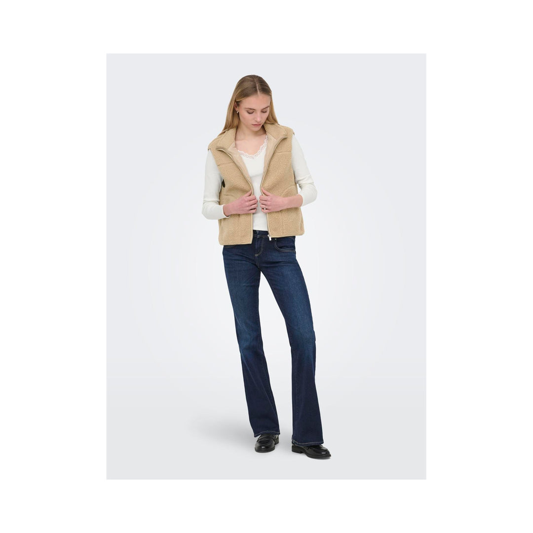 ONLY - VEST - BABY TEDDY HIGH ZIP VEST 15379000 - CORNSTALK
