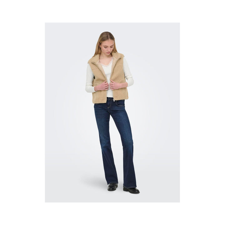 ONLY - VEST - BABY TEDDY HIGH ZIP VEST 15379000 - CORNSTALK