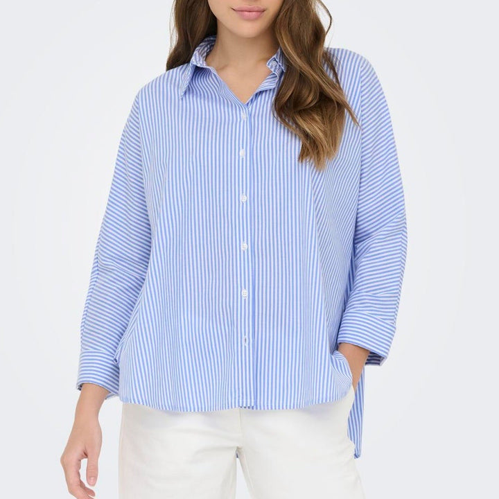 ONLY - SKJORTE - GRACE 15371427 - BRUNNERA BLUE