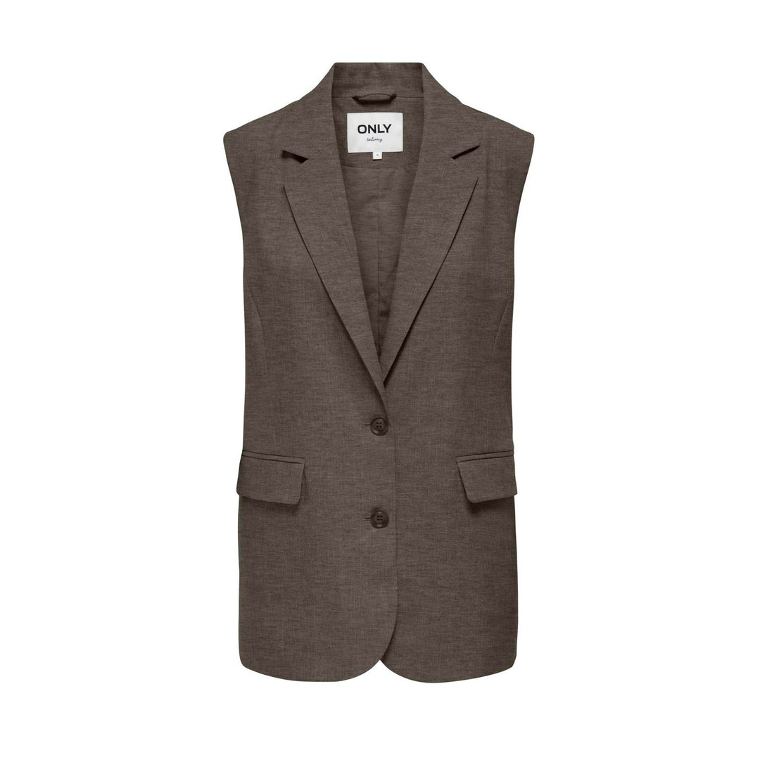 ONLY - VEST - LINDA 15314265 - MAJOR BROWN MELANGE