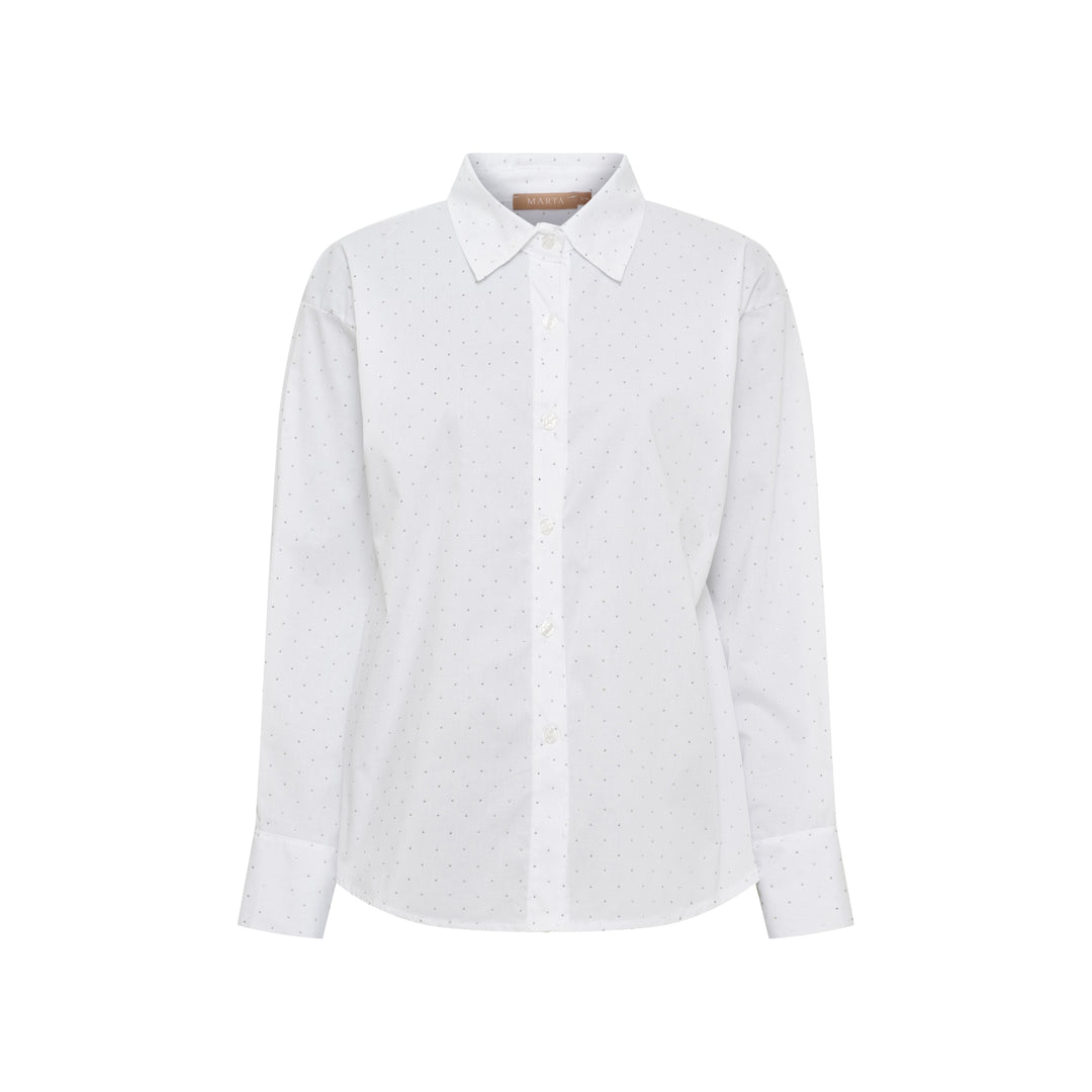 MARTA DU CHATEAU - SKJORTE - VELOURA 8199 - WHITE