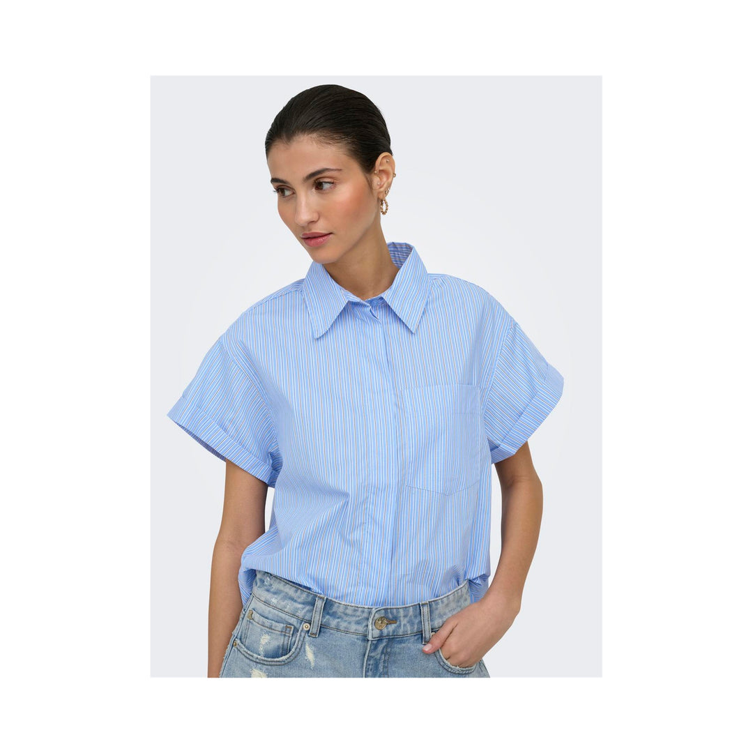 ONLY - SKJORTE - KERI 15369556 - PROVENCE STRIPES/WHITE