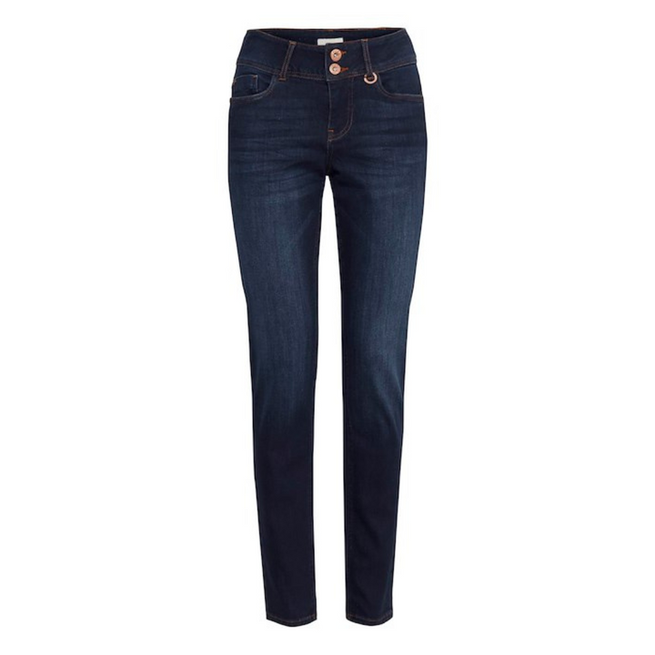 PULZ - JEANS - SUZY CURVED 50205549 - DARK BLUE DENIM