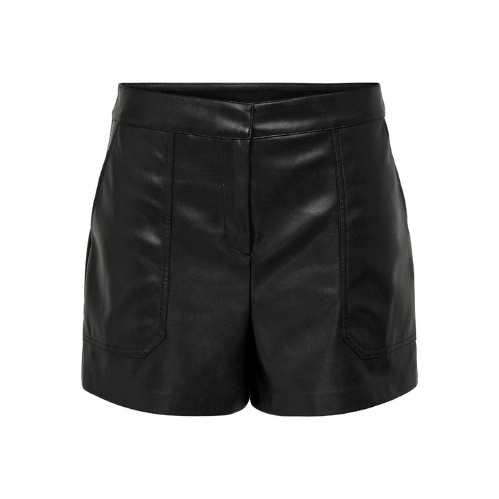 ONLY - FAUX LEATHER SHORTS - TRICIA 15287184 - SORT