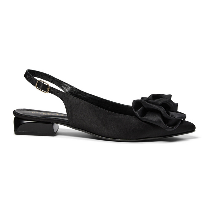 PAVEMENT - SLINGBACKS - KALA ROSE 2554 - SORT SATIN