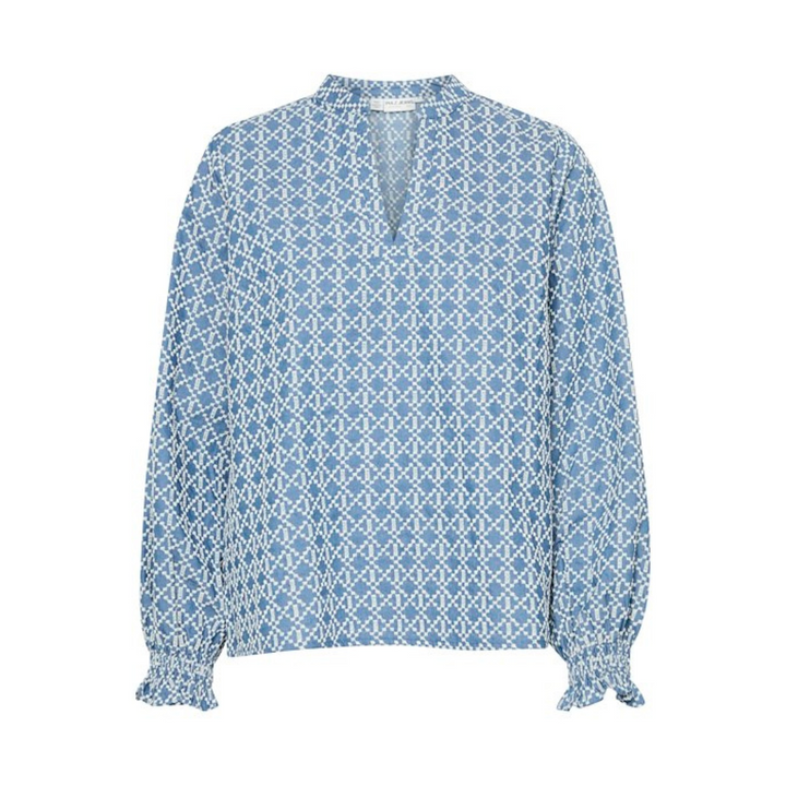 PULZ - BLUSE - FENYA 50208359 - MEDIUM BLUE DENIM