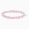 SOÏ - KRYSTAL ARMBÅND - ROSAKVARTS 6 MM.