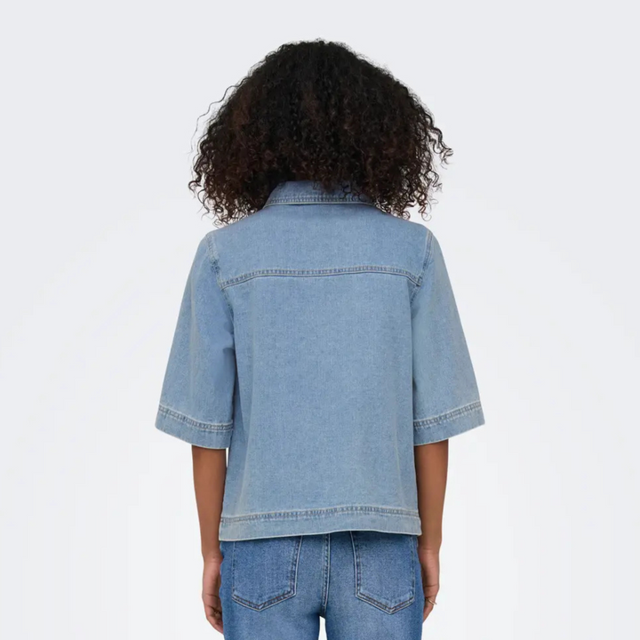 ONLY - DENIMSKJORTE - BELLE 15347084 - LIGHT BLUE DENIM