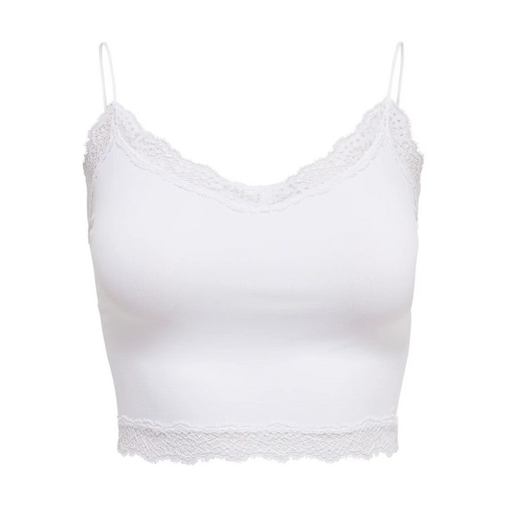 ONLY - TOP - VICKY SEAMLESS CROPPED 15190175 - BRIGHT WHITE