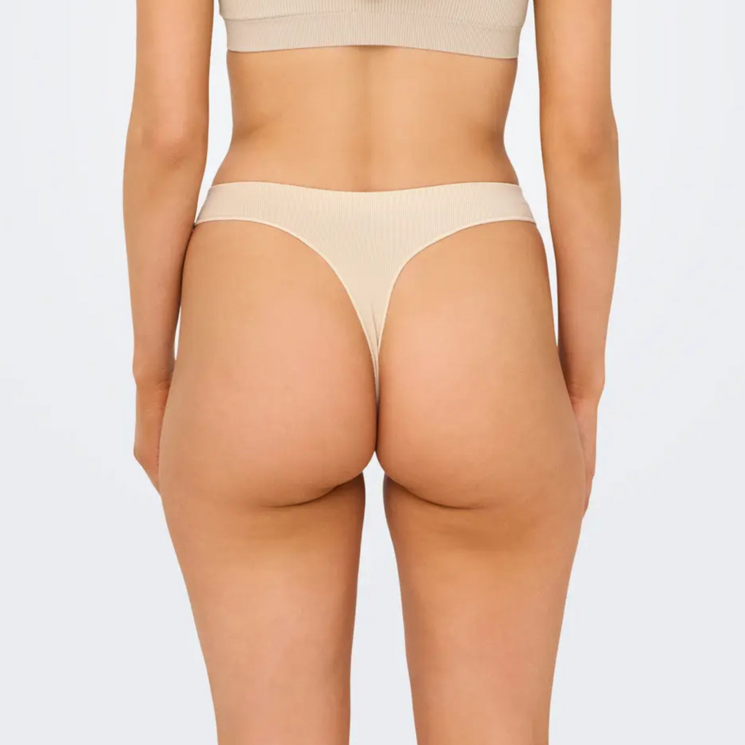 ONLY - 3-PAK G-STRENG - VICKY RIB SEAMLESS 15255203 - PEACH TAFFY