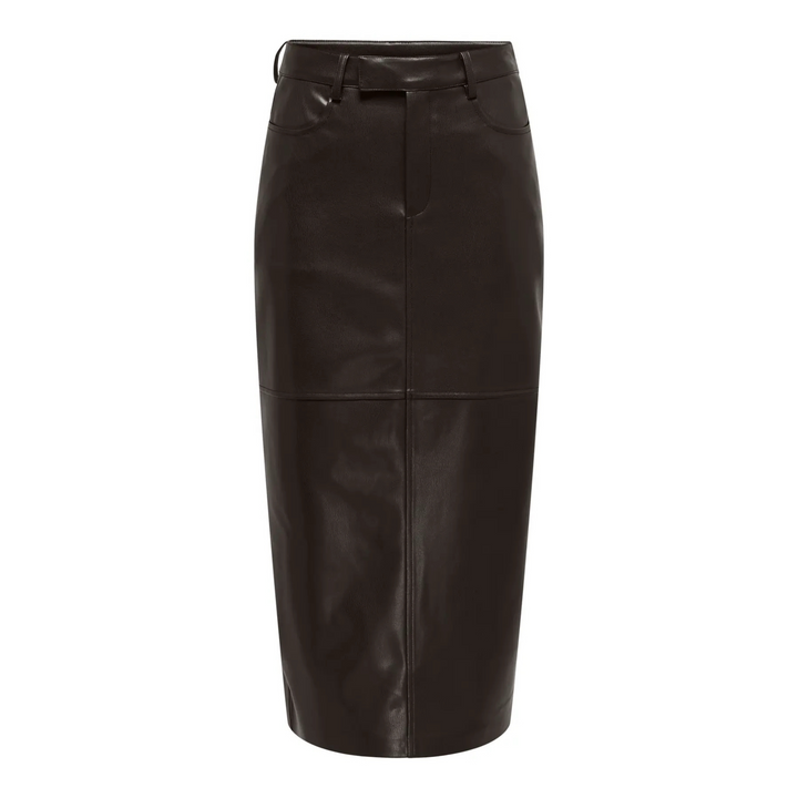 ONLY - NEDERDEL - VERONA FAUX LEATHER 15350363 - CHOCOLATE TORTE