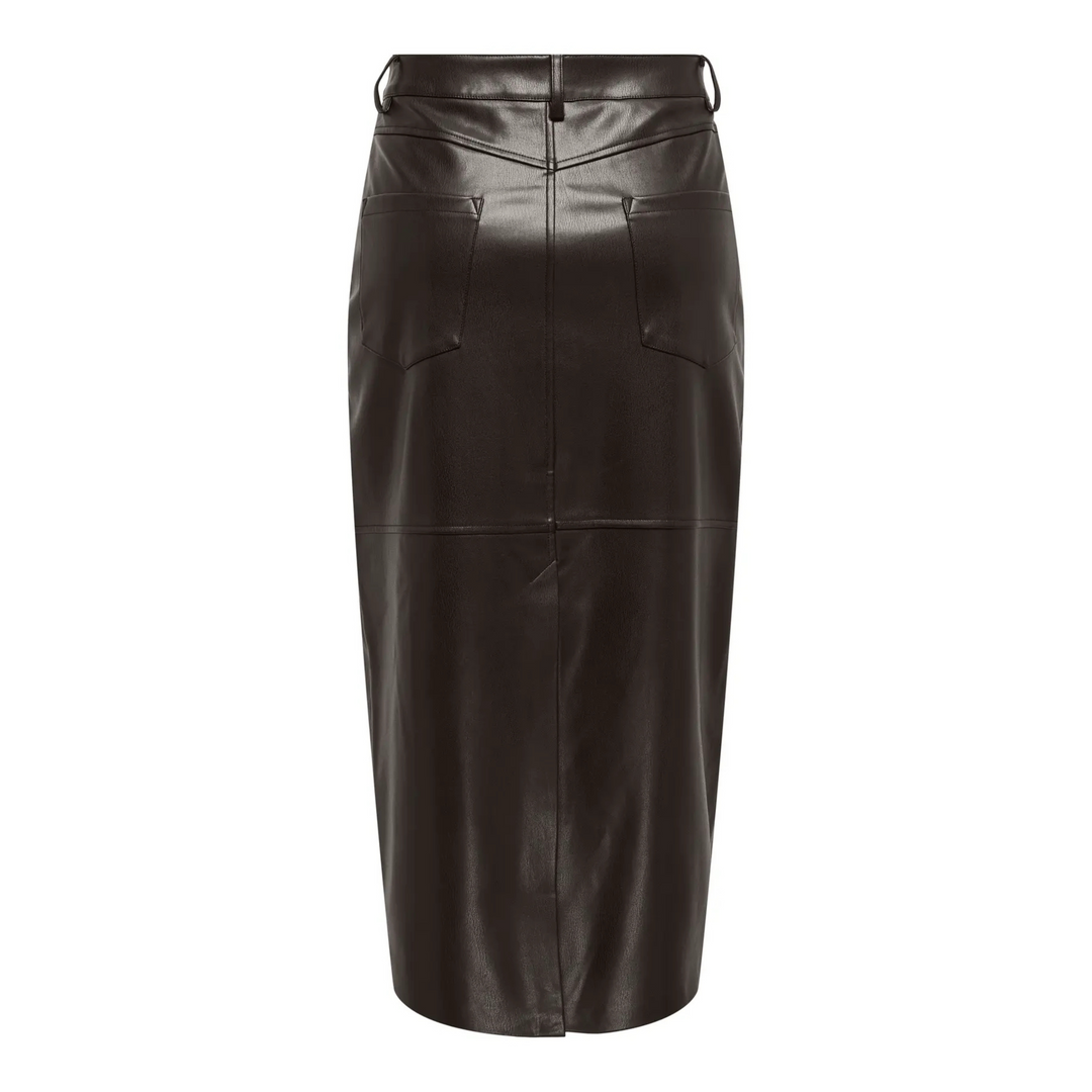 ONLY - NEDERDEL - VERONA FAUX LEATHER 15350363 - CHOCOLATE TORTE