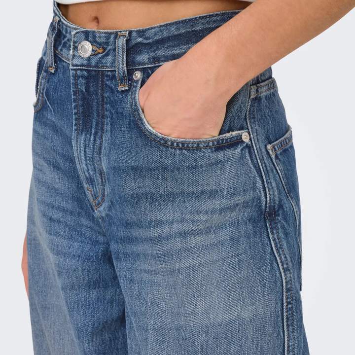 ONLY - JEANS - TAYLOR BARREL 15352198 - DARK BLUE DENIM