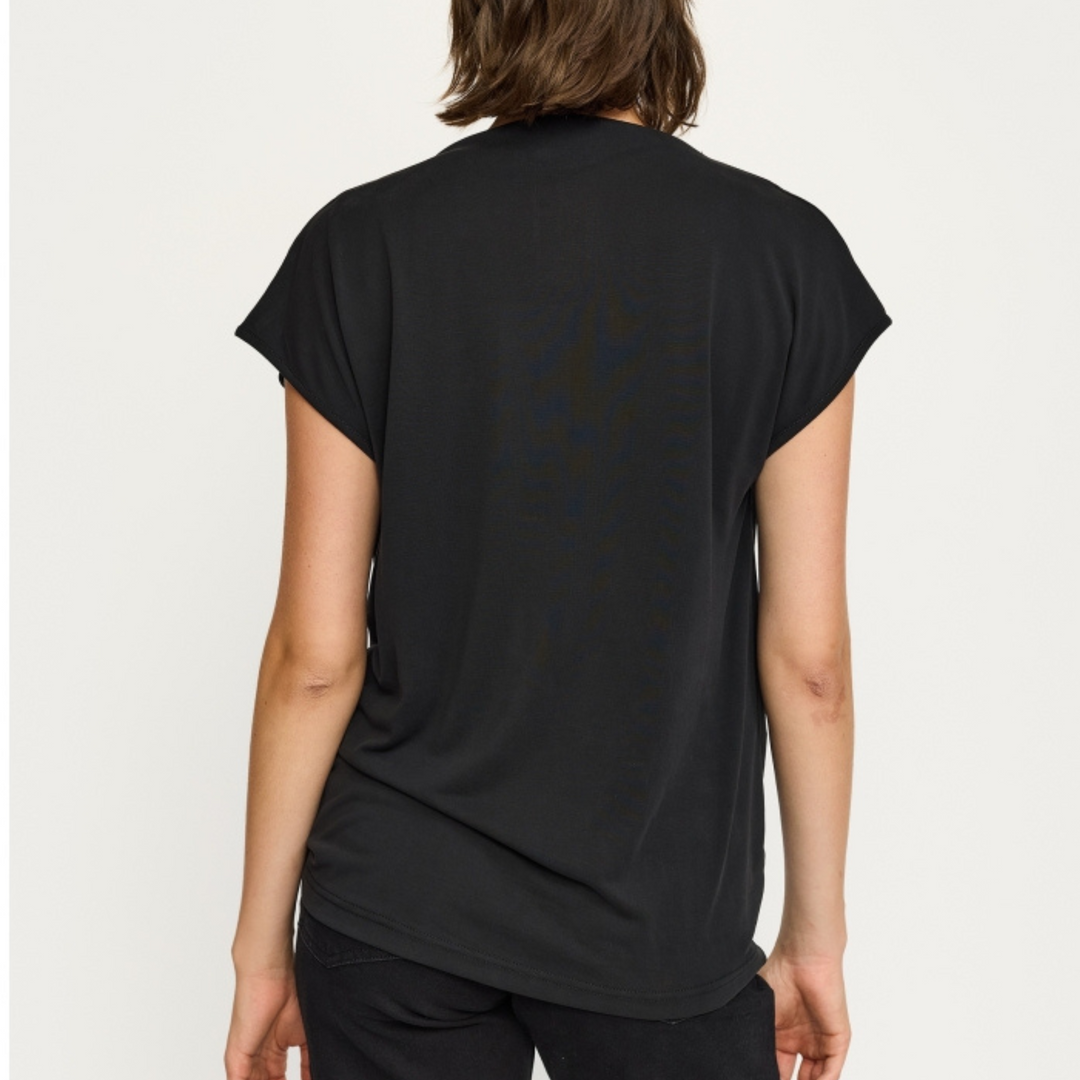 SOFT REBELS - TOP - ELLA DRAPED SR625-302 - SORT