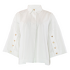 CONTINUE - SKJORTE - KLARA 15039 - WHITE/GOLD BUTTONS