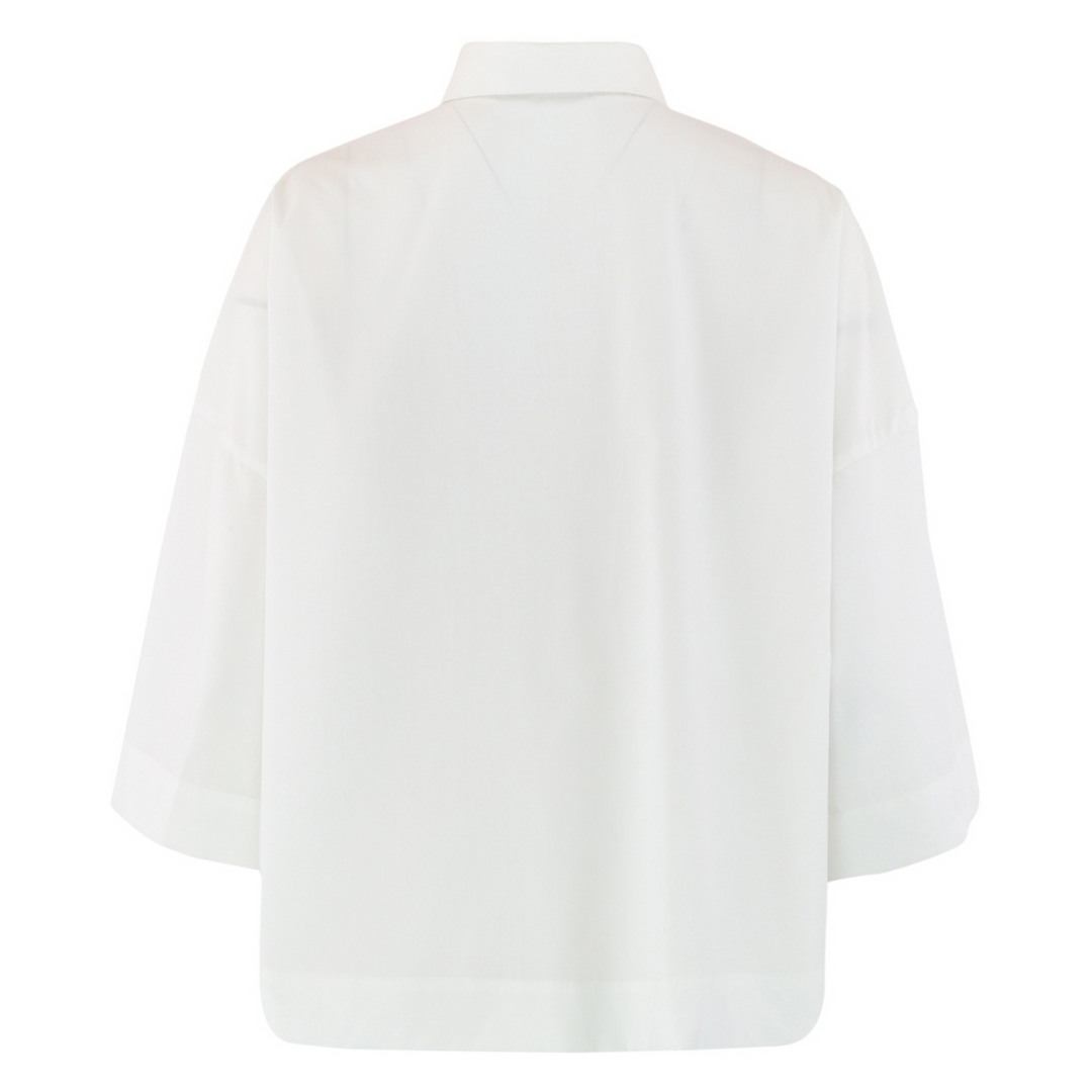 CONTINUE - SKJORTE - KLARA 15122 - WHITE/GOLD BUTTONS