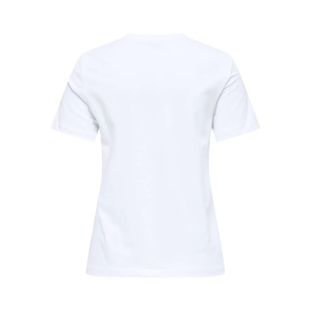 ONLY - T- SHIRT - KETTY 15288473 - BRIGHT WHITE/CHERRIES