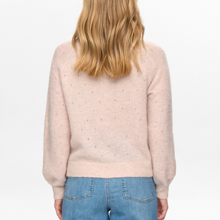 NÜMPH - CARDIGAN - RIETTO POINTELLE 706352 - MUSHROOM