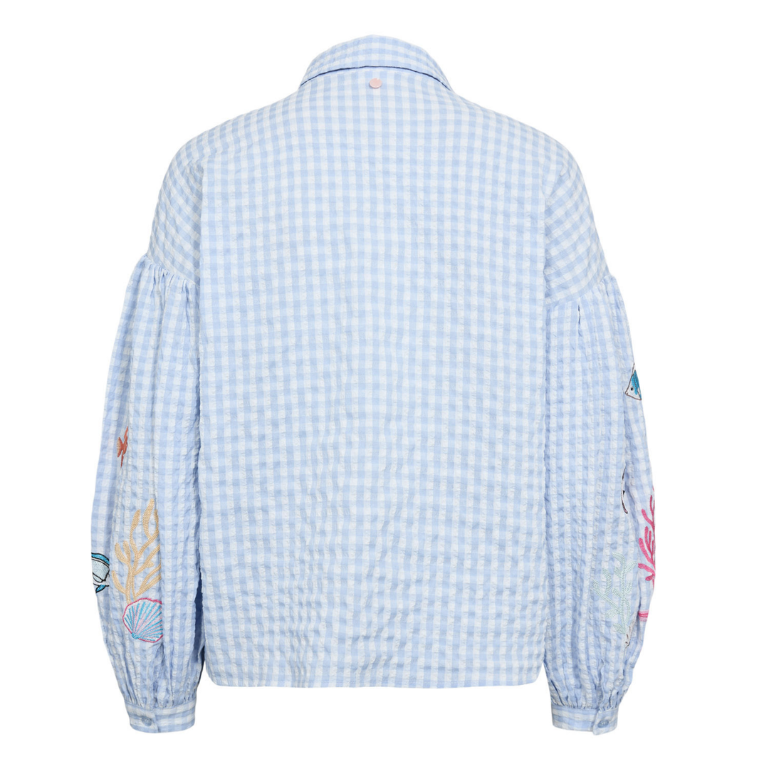 NÜMPH - SKJORTE - SURFER 706787 - PLACID BLUE
