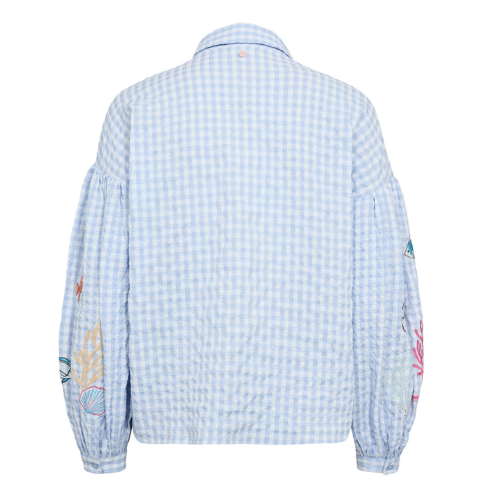 NÜMPH - SKJORTE - SURFER 706787 - PLACID BLUE