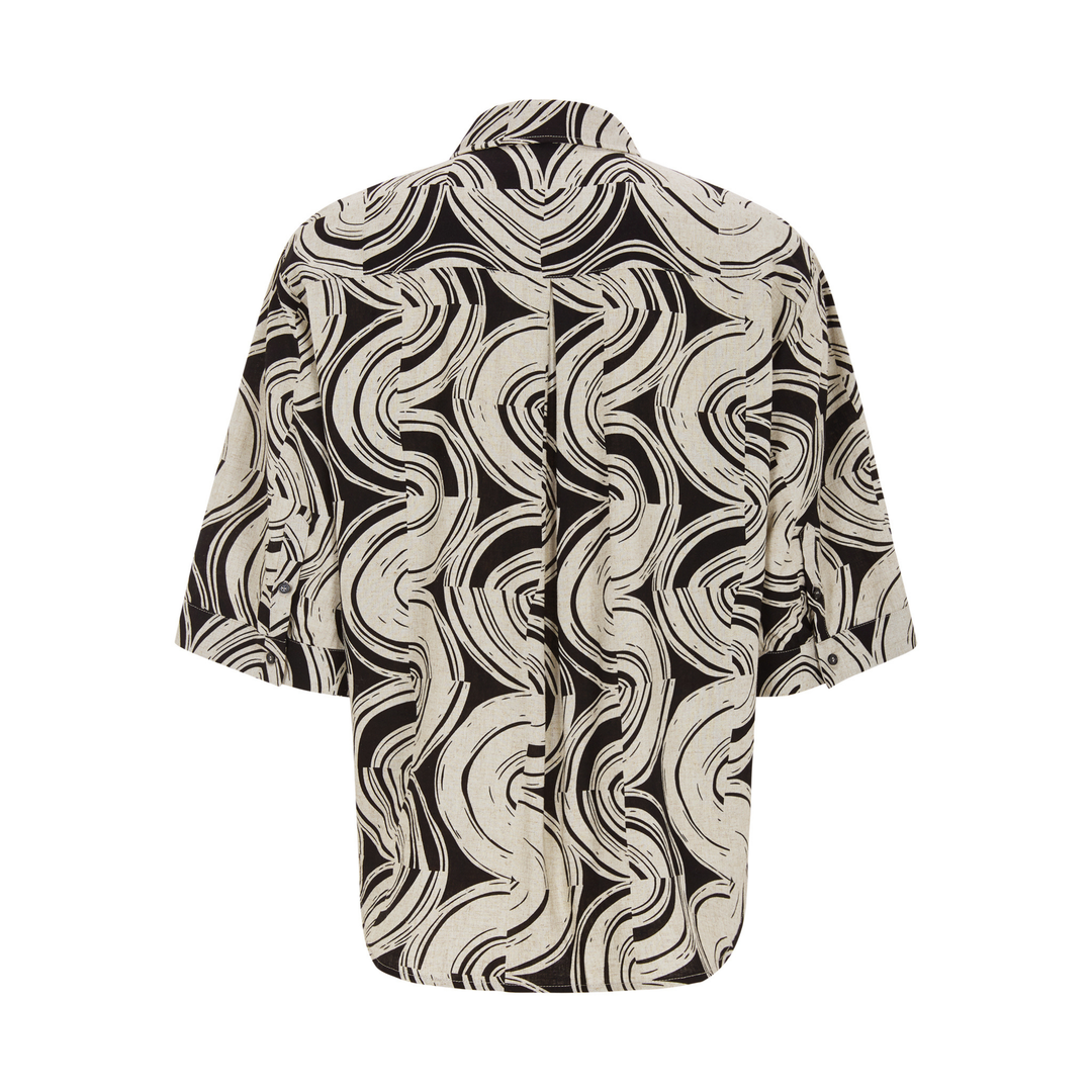 SOFT REBELS - SKJORTE - EDIE SR326-714 - GRAPHIC BLACK