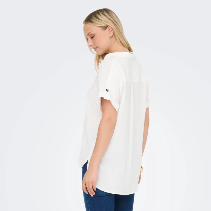 ONLY - SKJORTE - YASMIN 15348758 - SNOW WHITE