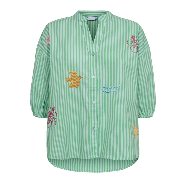 NÜMPH - SKJORTE - SEANNE 706842 - ABSINTHE GREEN