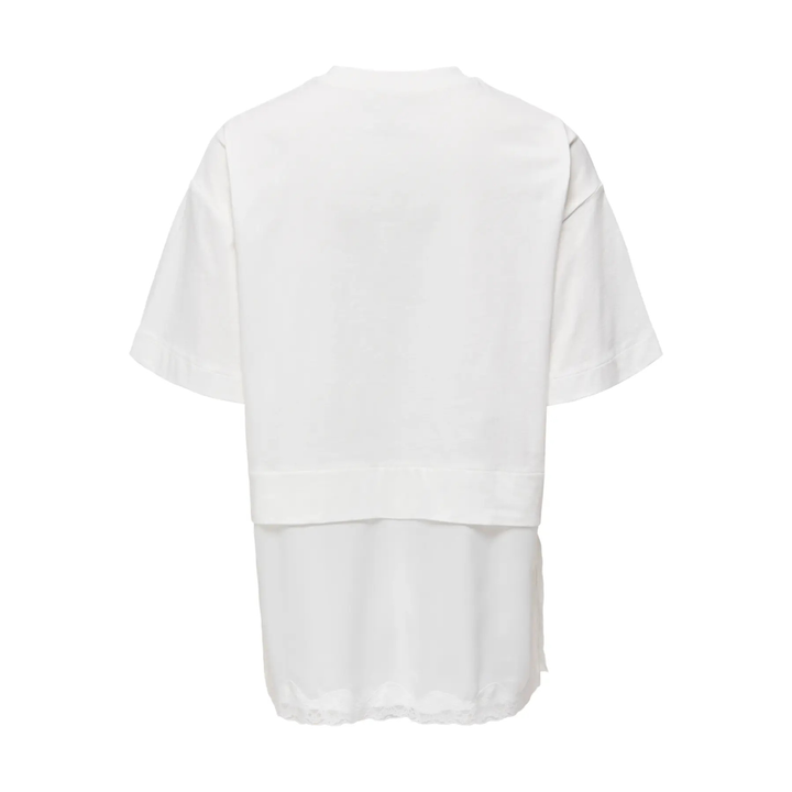 ONLY - T-SHIRT - MEXA LACE 15382176 - CLOUD DANCER