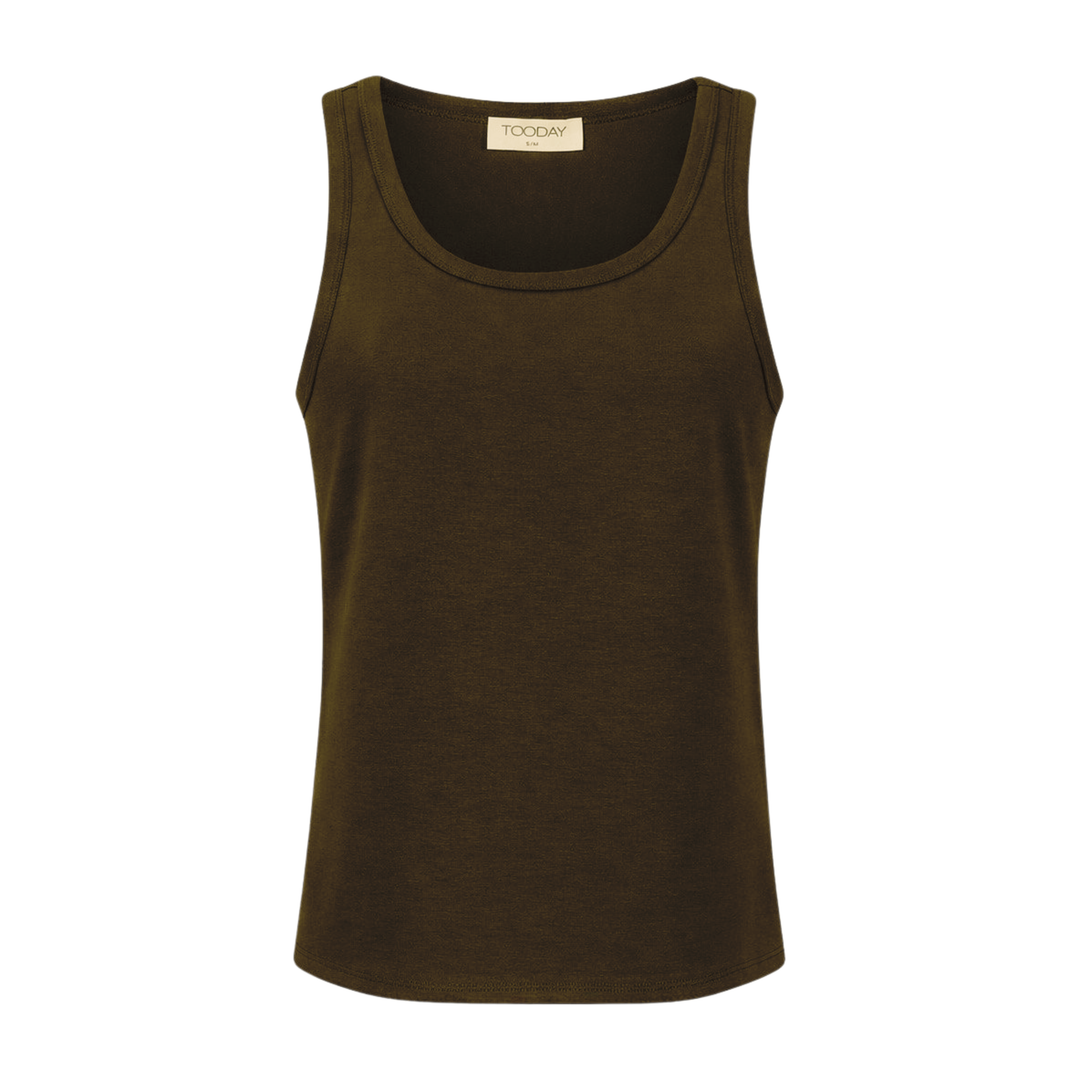 TOODAY - TOP - AZRA TD226-149 - BITTER CHOCOLATE