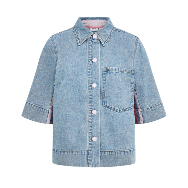 NÜMPH - DENIM SKJORTE - MALAGA 706863 - LIGHT BLUE DENIM