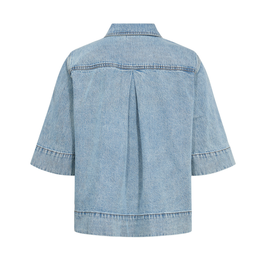 NÜMPH - DENIM SKJORTE - MALAGA 706863 - LIGHT BLUE DENIM