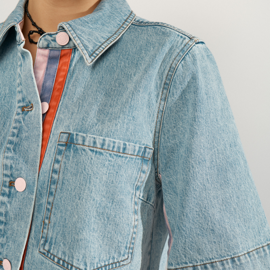 NÜMPH - DENIM SKJORTE - MALAGA 706863 - LIGHT BLUE DENIM