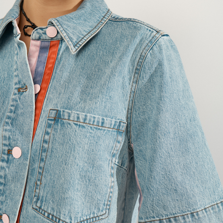 NÜMPH - DENIM SKJORTE - MALAGA 706863 - LIGHT BLUE DENIM