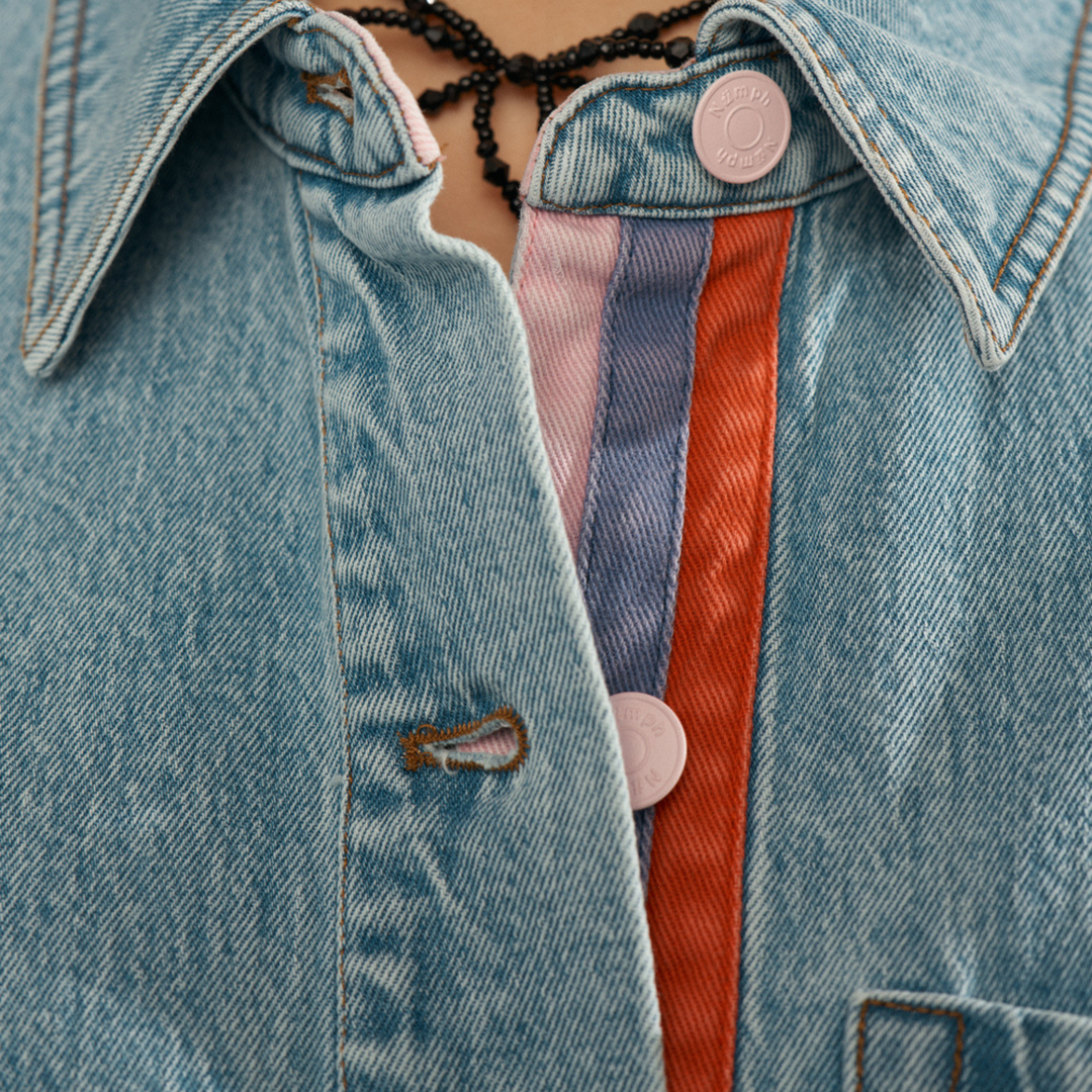 NÜMPH - DENIM SKJORTE - MALAGA 706863 - LIGHT BLUE DENIM