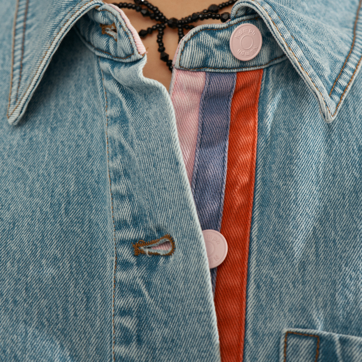NÜMPH - DENIM SKJORTE - MALAGA 706863 - LIGHT BLUE DENIM