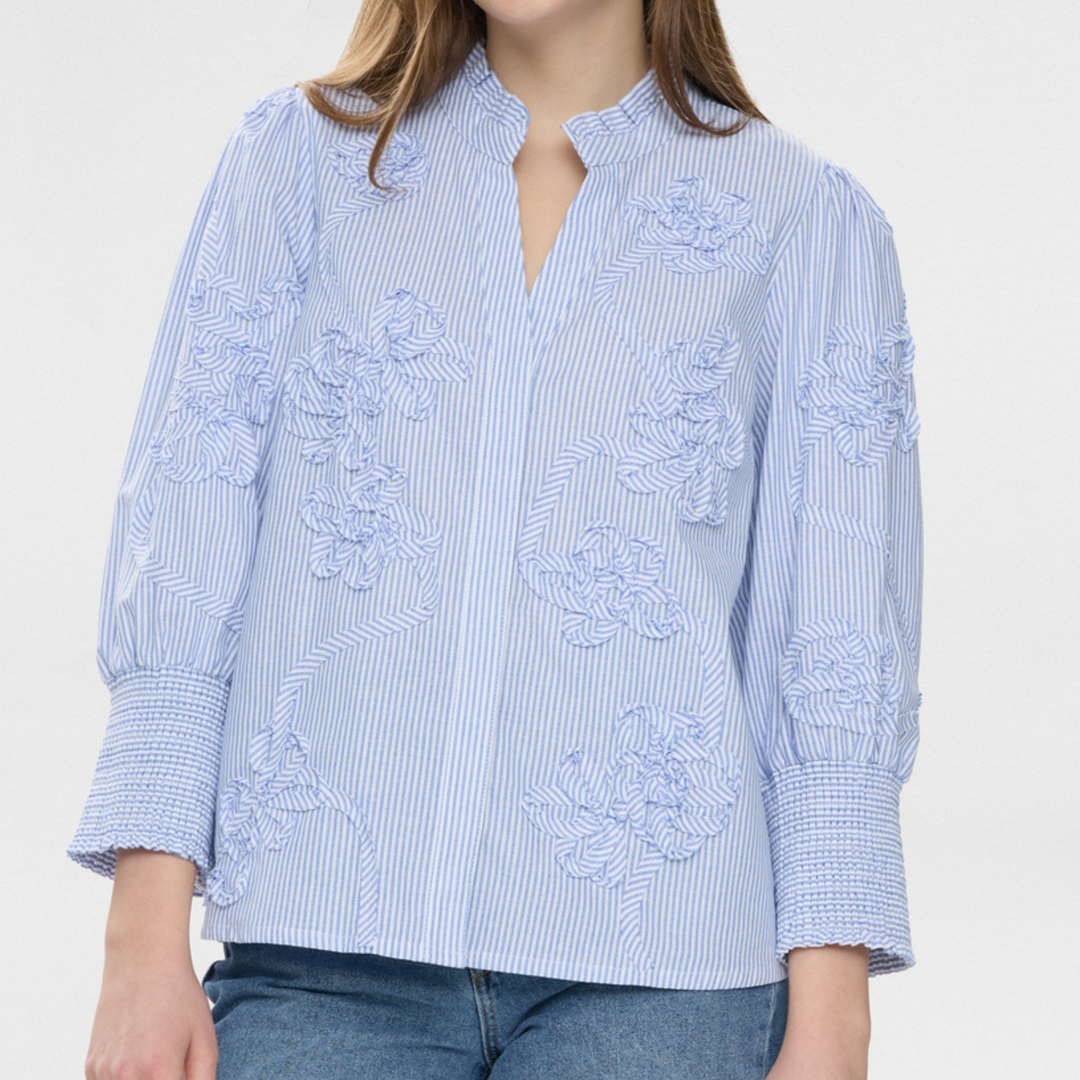 NÜMPH - SKJORTE - EMELIA 706883 - PLACID BLUE