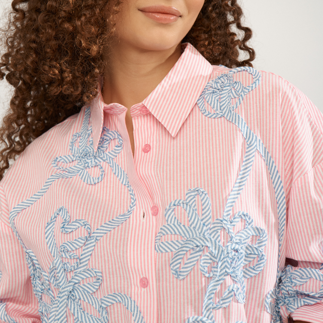 NÜMPH - SKJORTE - EMELIA OVERSIZE 707015 - PRISM PINK