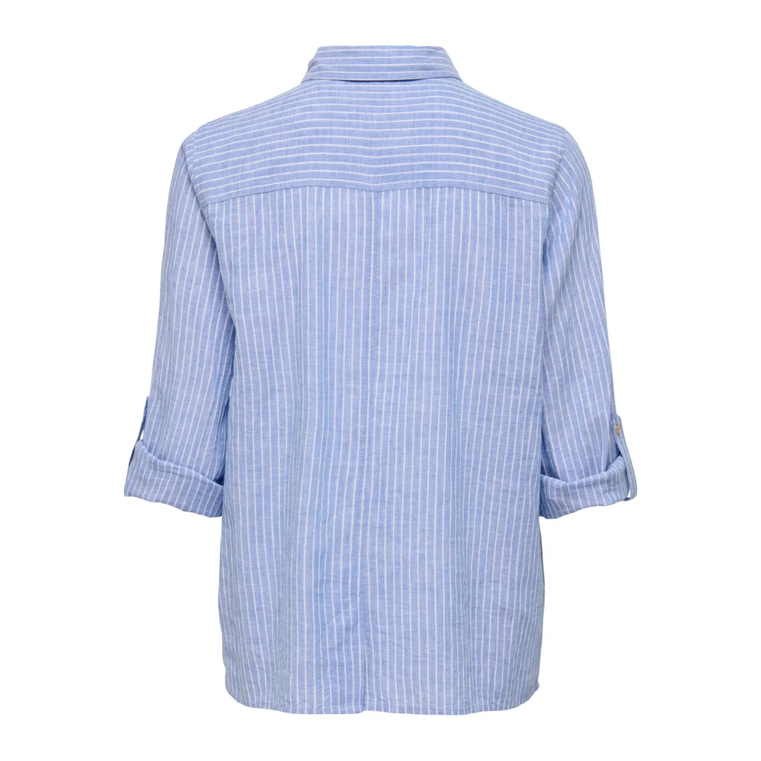 ONLY - SKJORTE - WENDY 15355352 - CASHMERE BLUE/WHITE STRIPES