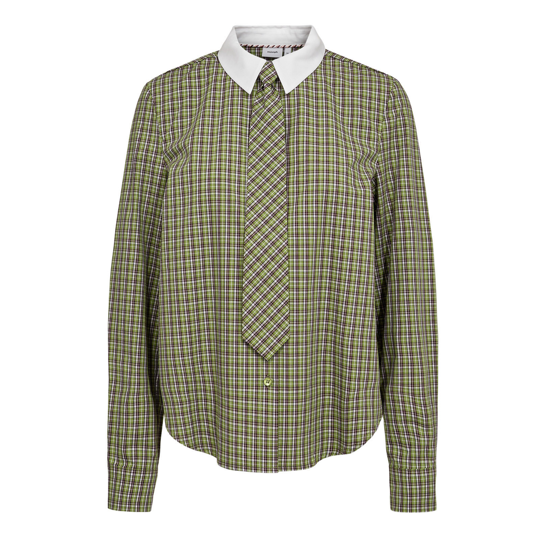 NÜMPH - SKJORTE - SUSSIE 707146 - FOREST GREEN