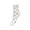 ONLY - STRØMPE - HOLLY GIRLY 15367268 - CLOUD DANCER/BLACK BOWS/SCALLOP EDGE