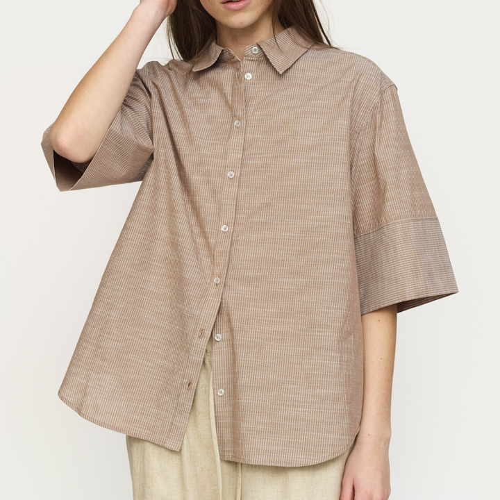 SOFT REBELS - SKJORTE - EBBI SR326-701 - BISON