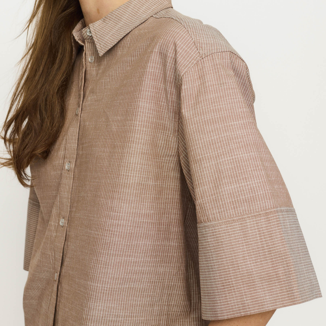 SOFT REBELS - SKJORTE - EBBI SR326-701 - BISON