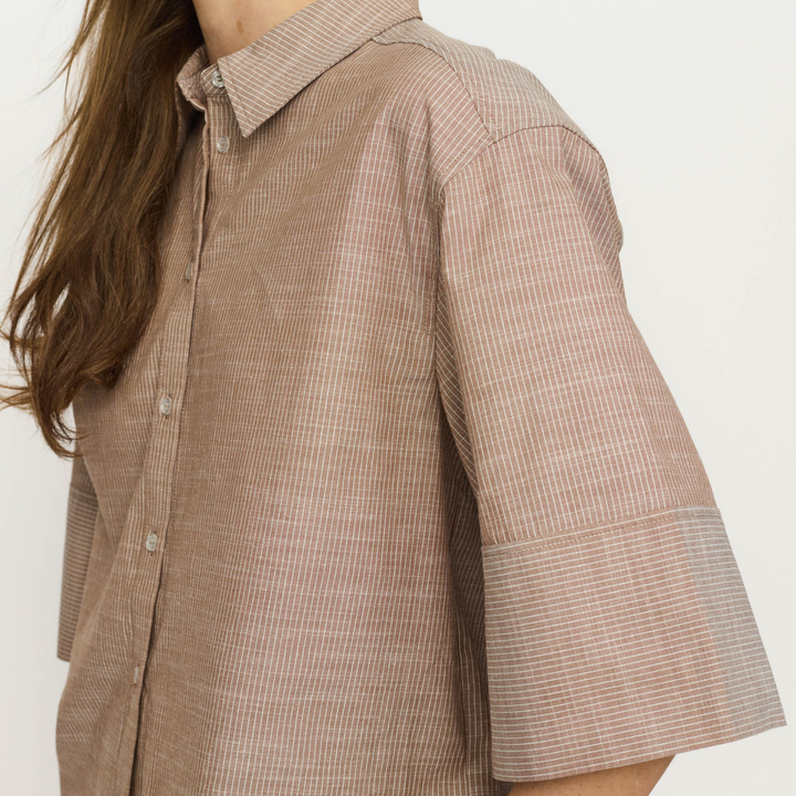 SOFT REBELS - SKJORTE - EBBI SR326-701 - BISON